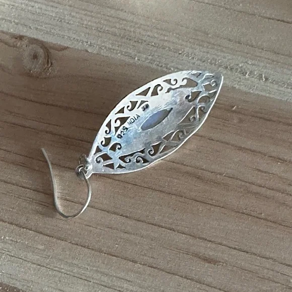 Moonstone Sterling Earrings and Ring Set - Picture 7 of 10